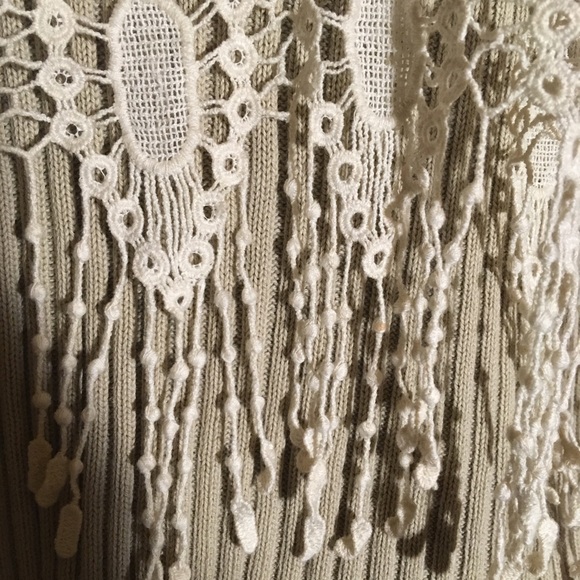 Natural Cotton Poncho Summery Sweet Beautiful - Picture 3 of 6